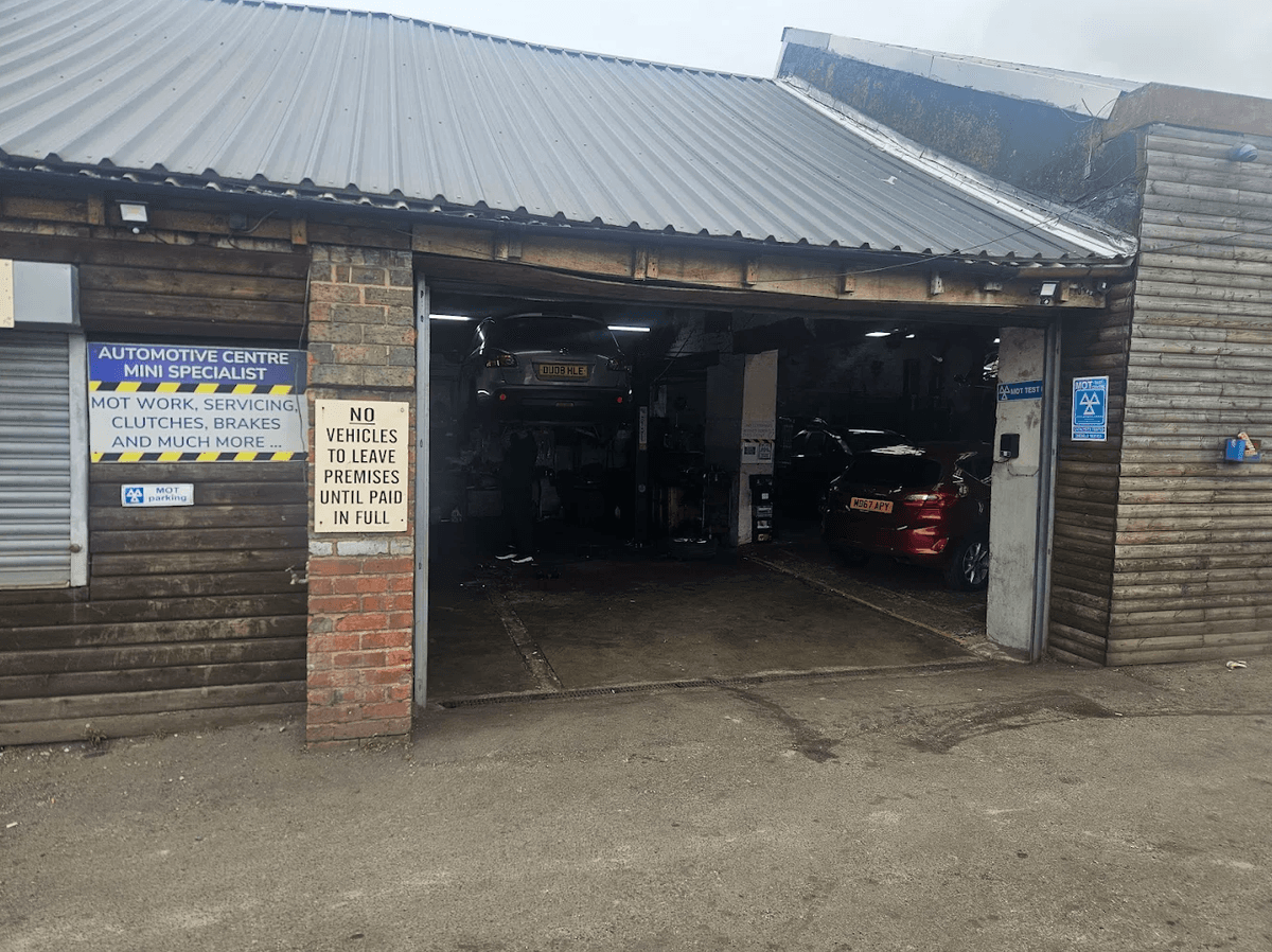 Mechanic working on a car