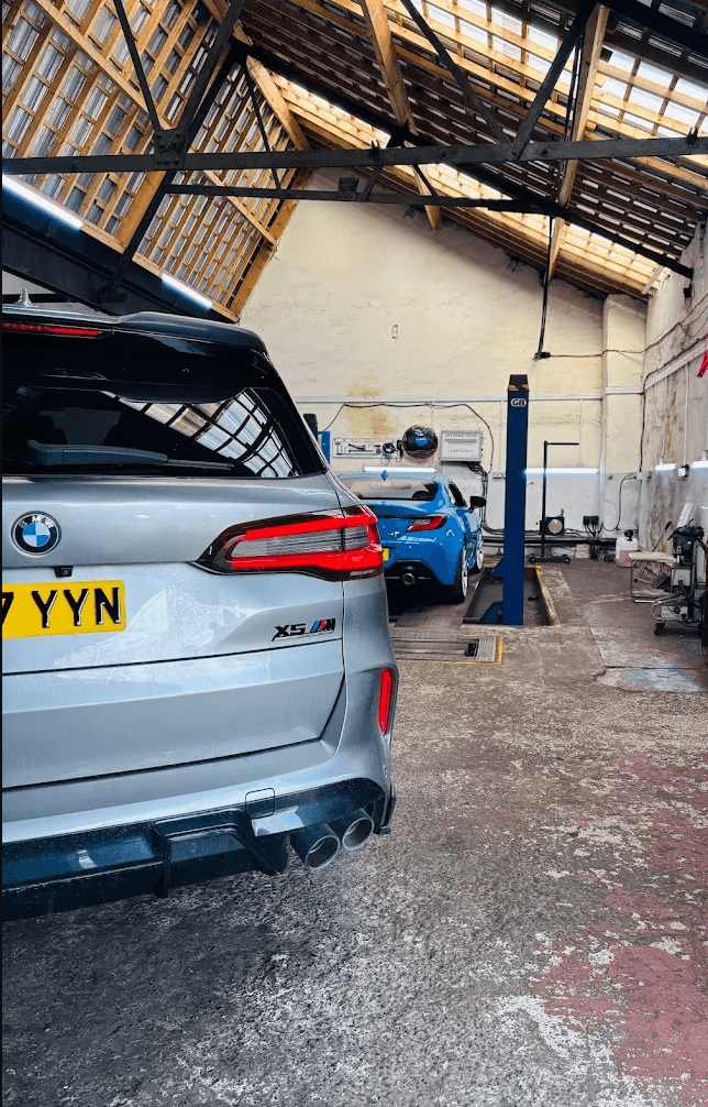 Mechanic working on a car