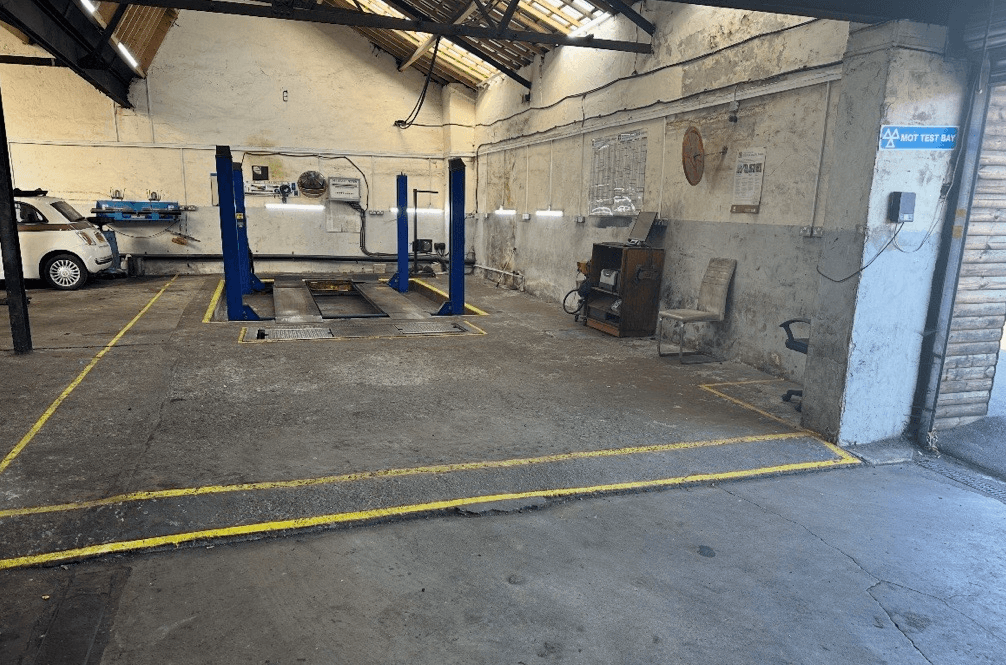 Mechanic working on a car