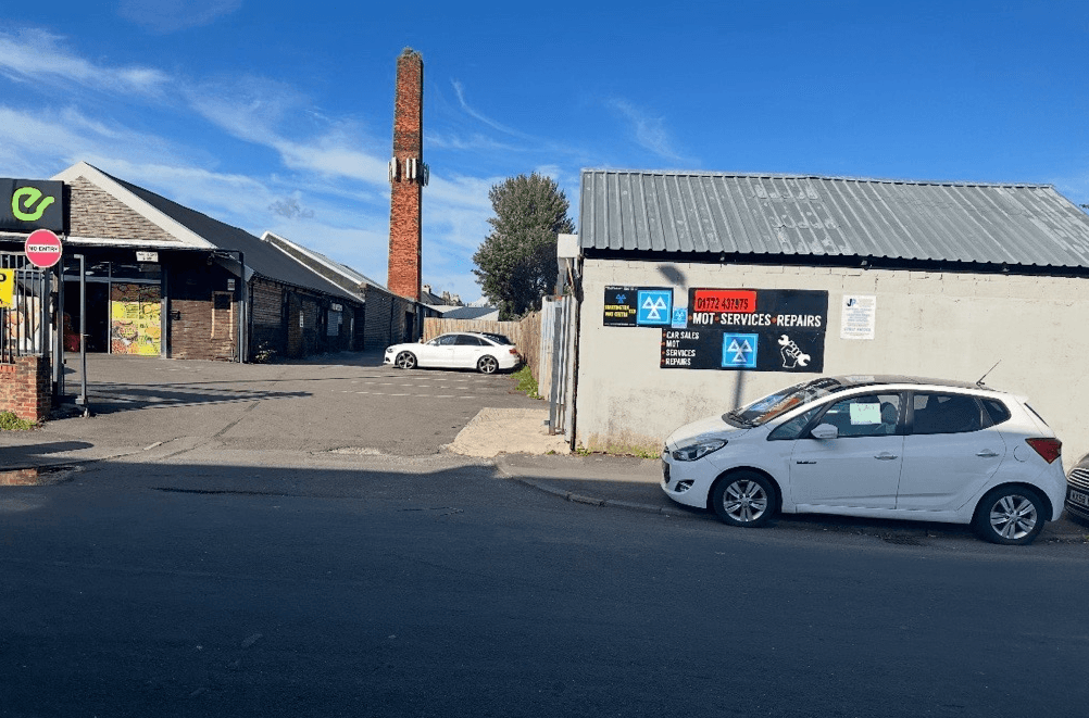 Mechanic working on a car